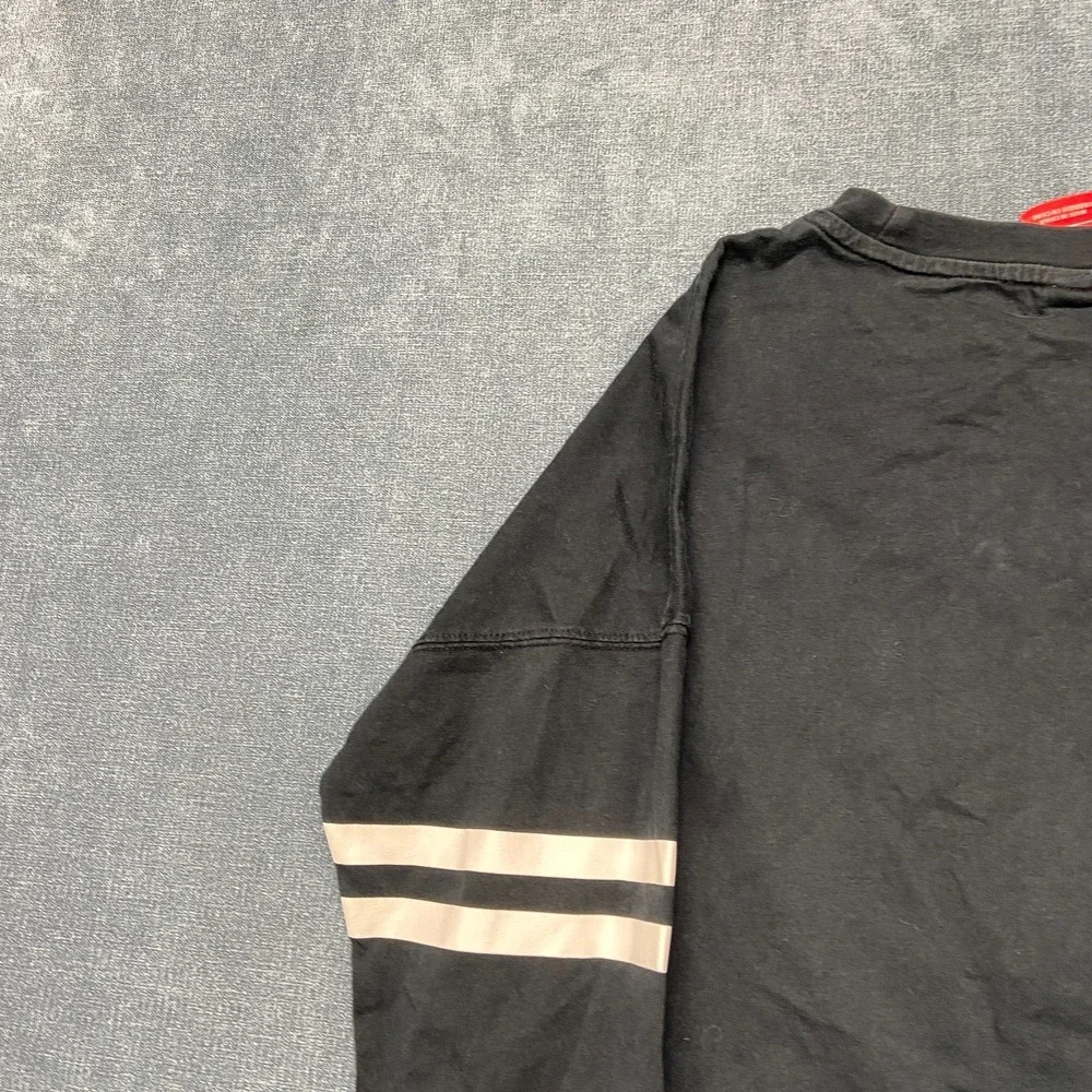 Nike Shirt Womens M Black Cotton Just Do It #95 Spell Out 3/4 Sleeve Pullover